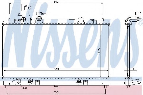 Imagine Radiator, racire motor NISSENS 62465A