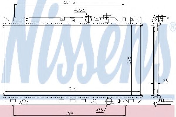 Imagine Radiator, racire motor NISSENS 62482A