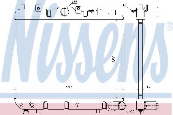 Imagine Radiator, racire motor NISSENS 62509