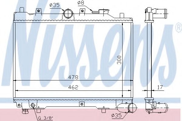 Imagine Radiator, racire motor NISSENS 62512