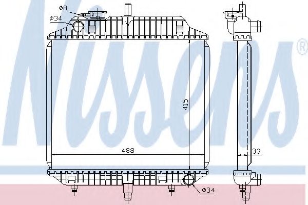 Imagine Radiator, racire motor NISSENS 62516