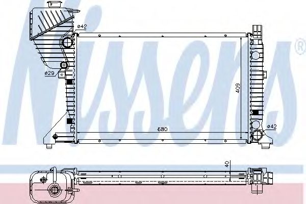 Imagine Radiator, racire motor NISSENS 62519A