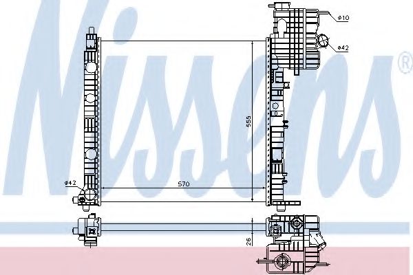 Imagine Radiator, racire motor NISSENS 62573