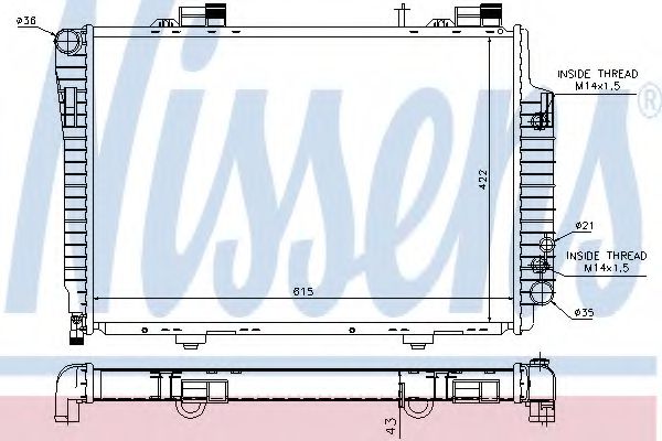 Imagine Radiator, racire motor NISSENS 62618