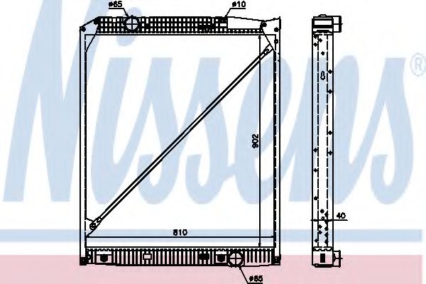 Imagine Radiator, racire motor NISSENS 62653A