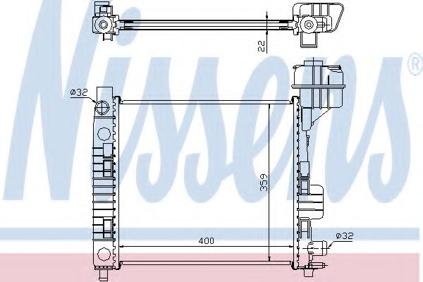 Imagine Radiator, racire motor NISSENS 62663