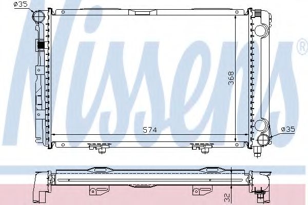 Imagine Radiator, racire motor NISSENS 62671A