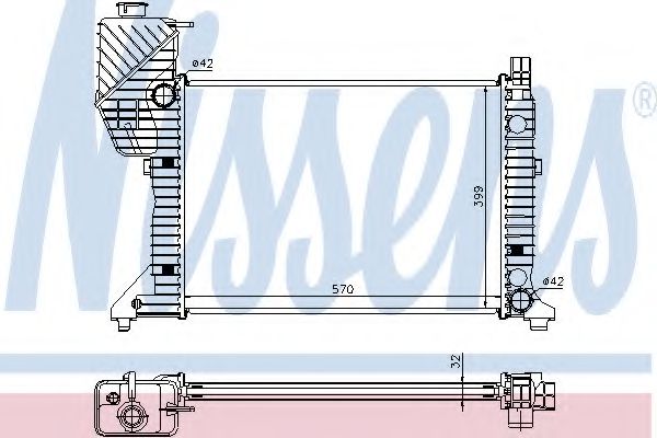 Imagine Radiator, racire motor NISSENS 62687A