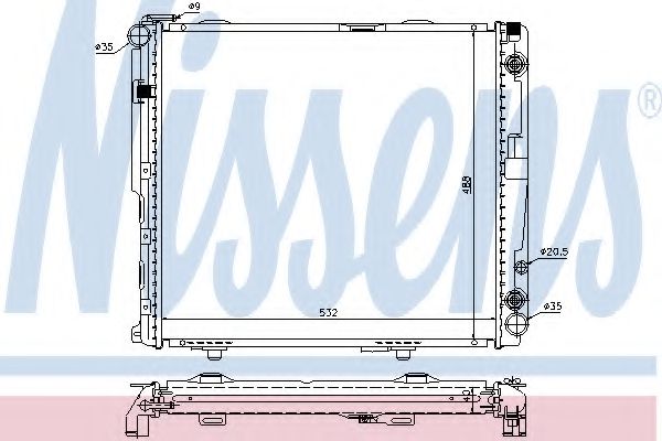 Imagine Radiator, racire motor NISSENS 62699A