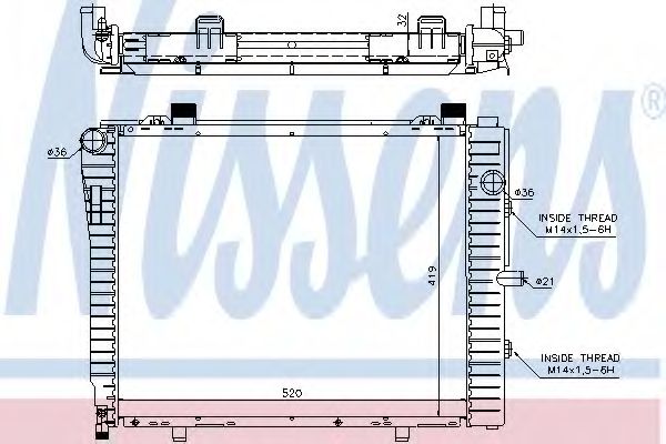 Imagine Radiator, racire motor NISSENS 62712A