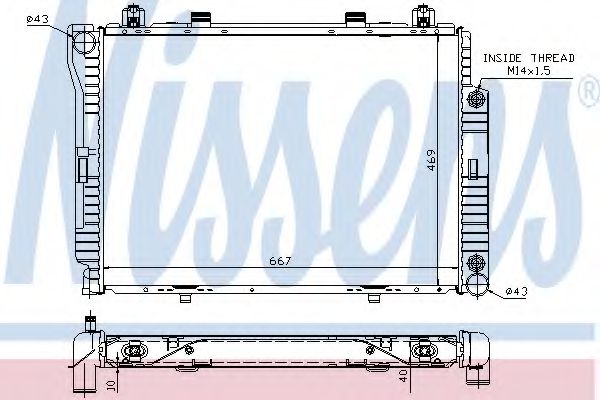 Imagine Radiator, racire motor NISSENS 62714A