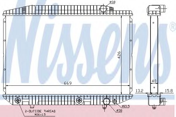 Imagine Radiator, racire motor NISSENS 62727A