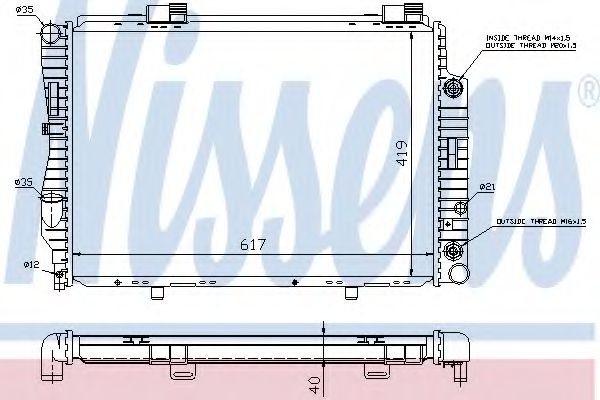 Imagine Radiator, racire motor NISSENS 62739A