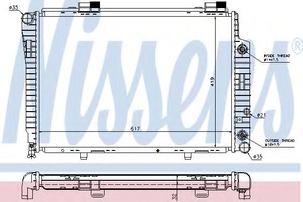 Imagine Radiator, racire motor NISSENS 62756A