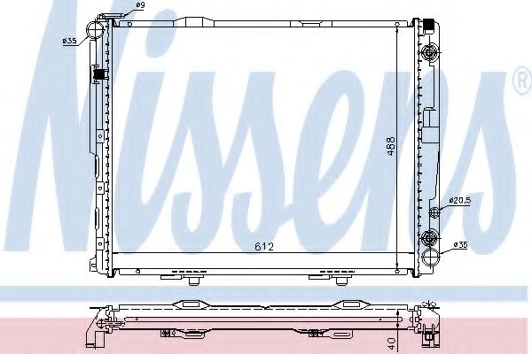 Imagine Radiator, racire motor NISSENS 62762A