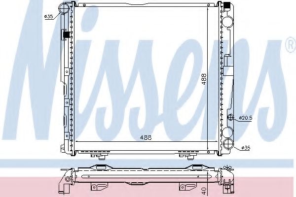 Imagine Radiator, racire motor NISSENS 62764A