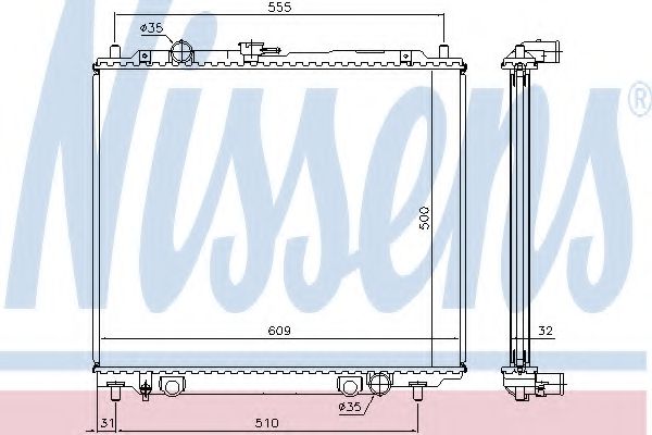 Imagine Radiator, racire motor NISSENS 62801