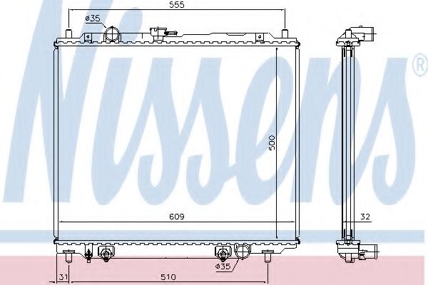 Imagine Radiator, racire motor NISSENS 62802