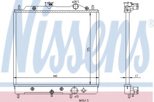 Imagine Radiator, racire motor NISSENS 62817