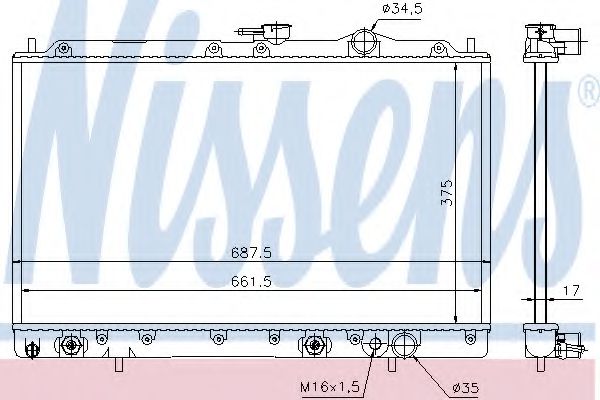 Imagine Radiator, racire motor NISSENS 62832