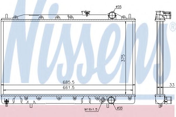 Imagine Radiator, racire motor NISSENS 62837