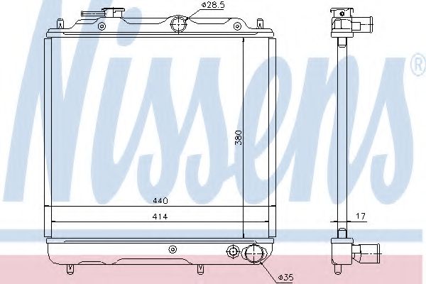 Imagine Radiator, racire motor NISSENS 62841