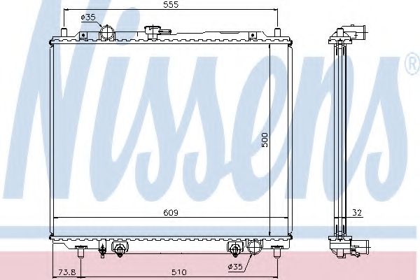 Imagine Radiator, racire motor NISSENS 62853