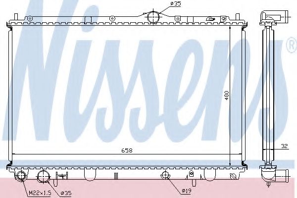 Imagine Radiator, racire motor NISSENS 62858A