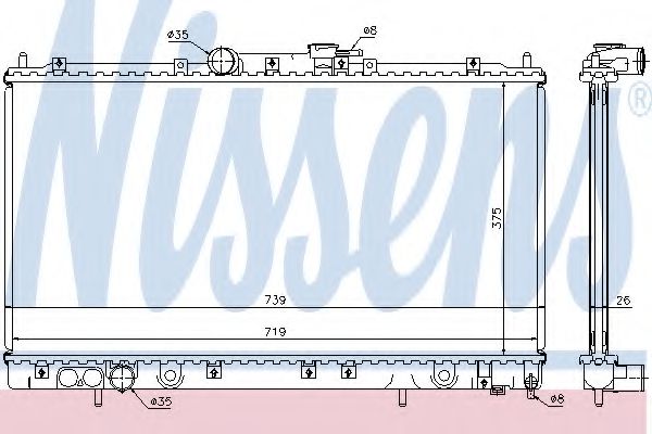 Imagine Radiator, racire motor NISSENS 62868A