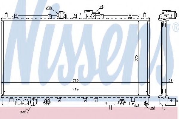 Imagine Radiator, racire motor NISSENS 62869A