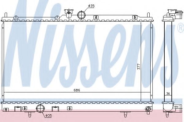 Imagine Radiator, racire motor NISSENS 628956