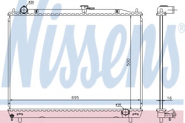 Imagine Radiator, racire motor NISSENS 628962