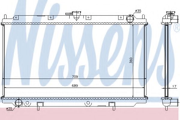 Imagine Radiator, racire motor NISSENS 62927A