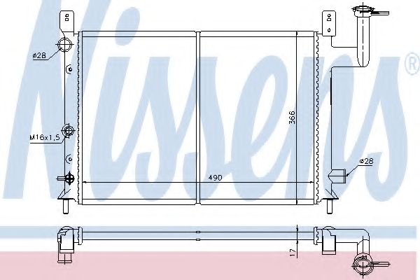 Imagine Radiator, racire motor NISSENS 62947