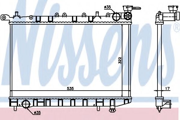 Imagine Radiator, racire motor NISSENS 62974