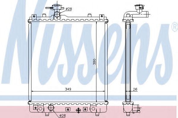 Imagine Radiator, racire motor NISSENS 63014A