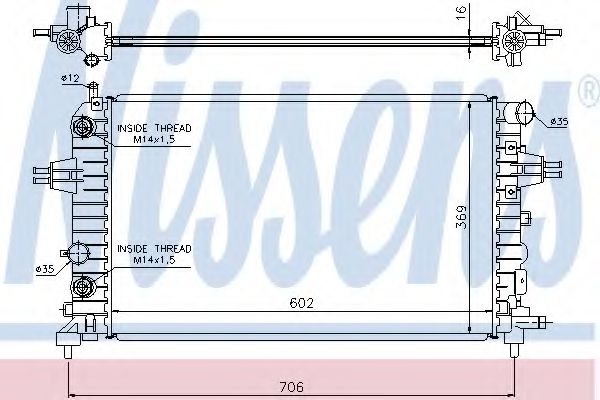 Imagine Radiator, racire motor NISSENS 63027A