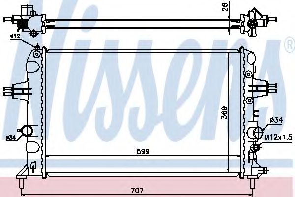 Imagine Radiator, racire motor NISSENS 630704