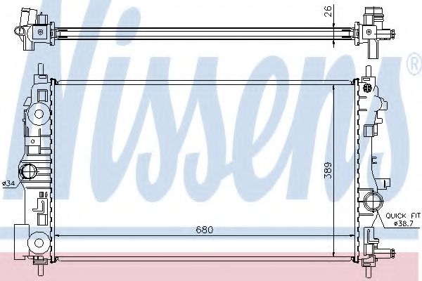 Imagine Radiator, racire motor NISSENS 630722