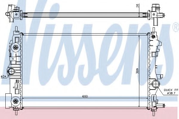 Imagine Radiator, racire motor NISSENS 630723