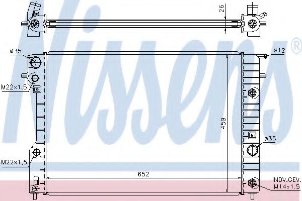 Imagine Radiator, racire motor NISSENS 63072A