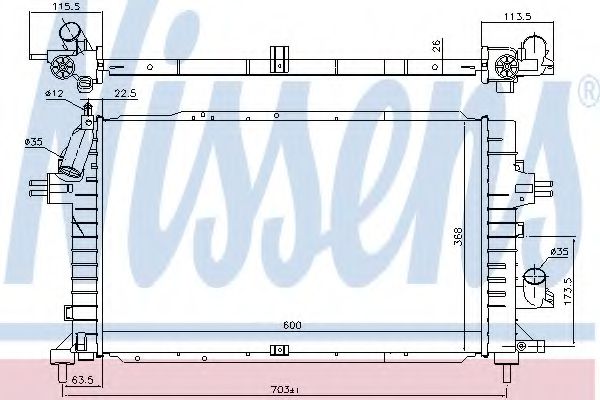 Imagine Radiator, racire motor NISSENS 630752