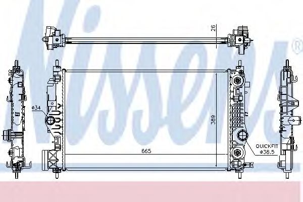 Radiator, racire motor NISSENS 630762