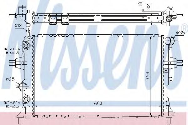 Imagine Radiator, racire motor NISSENS 63247A