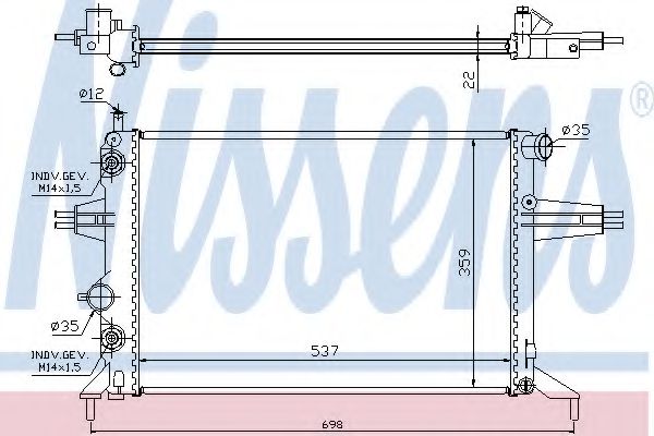 Imagine Radiator, racire motor NISSENS 632481