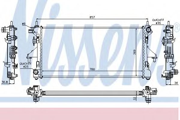 Imagine Radiator, racire motor NISSENS 63556