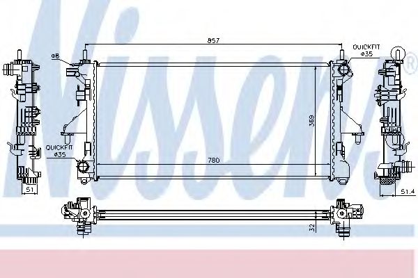 Imagine Radiator, racire motor NISSENS 63565