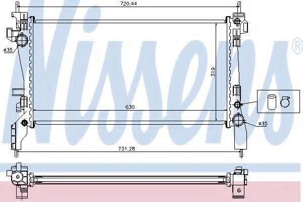 Imagine Radiator, racire motor NISSENS 636004