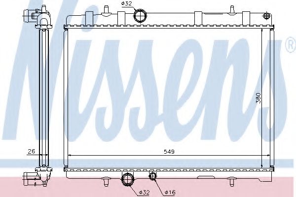 Imagine Radiator, racire motor NISSENS 63608A