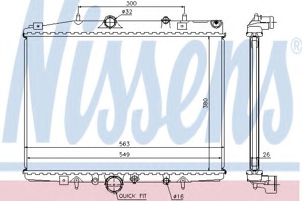 Imagine Radiator, racire motor NISSENS 63703